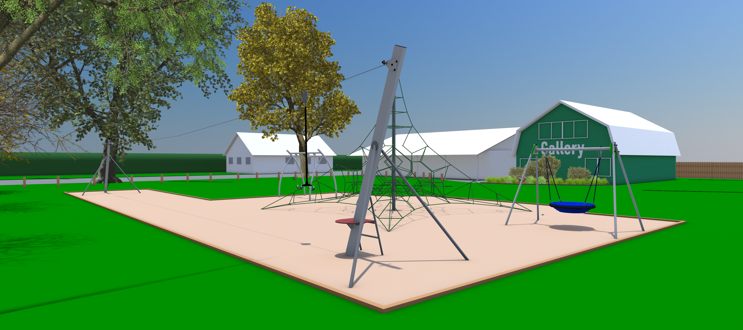Matai Road Reserve playground - option 2 image of pyramid net.