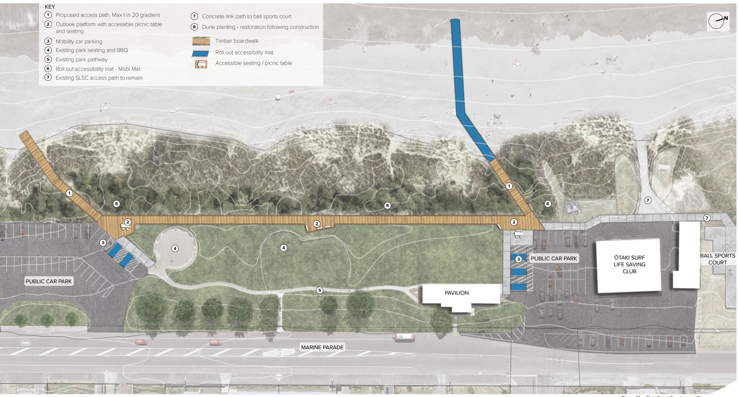 Concept plan for Ōtaki Beach accessway.