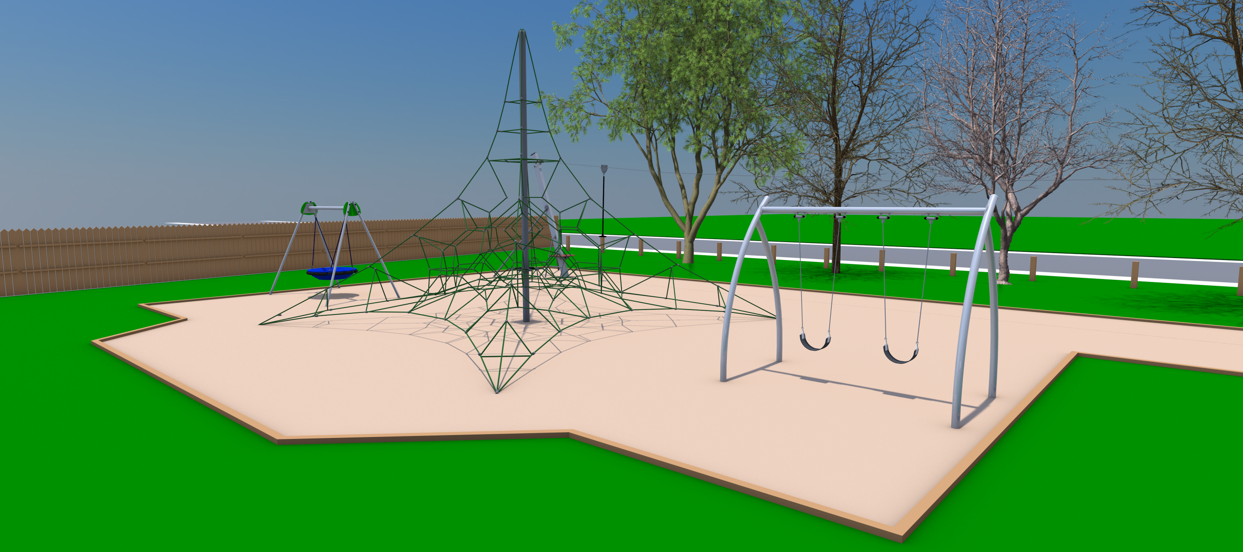 Matai Road Reserve playground - option 2 image of entire concept