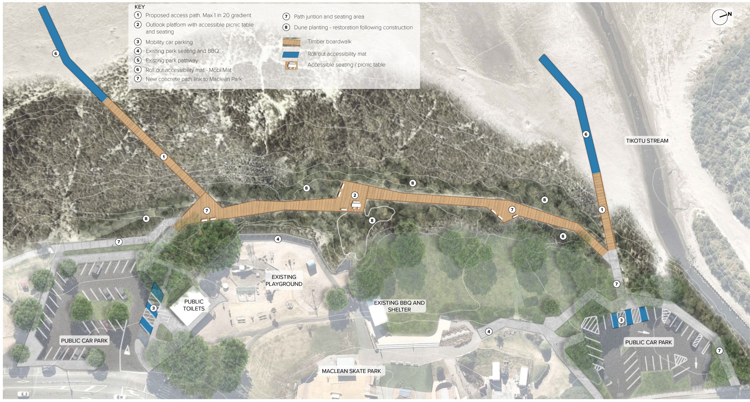 Concept plan for Paraparaumu Beach accessway. 