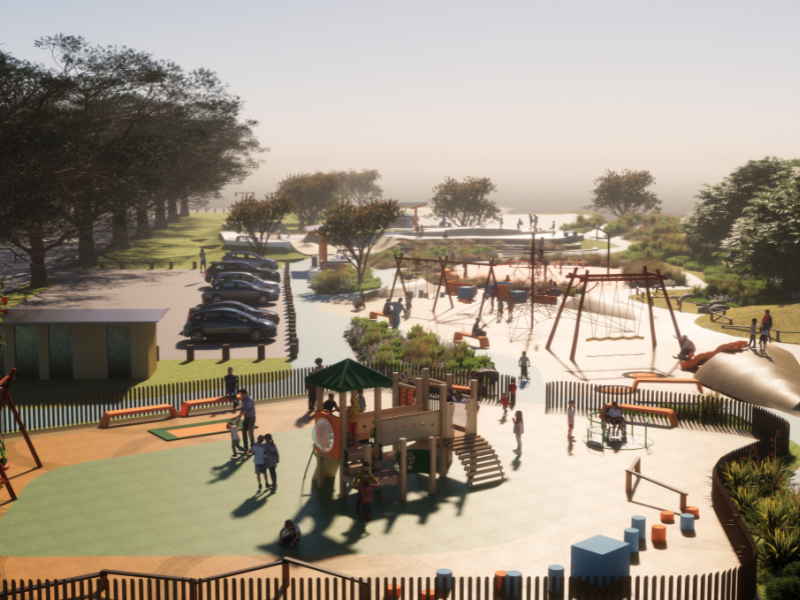 Concept plan of the Waikanae Park play area
